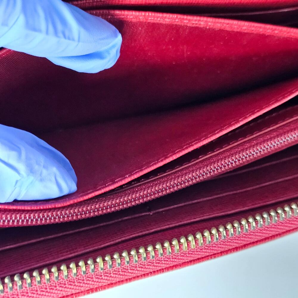 Furla Babylon XL Zip-Around Continental Wallet – Red Saffiano Leather - EUC - Picture 11 of 14